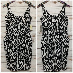 B Darlin black and white sleeveless dress NWT